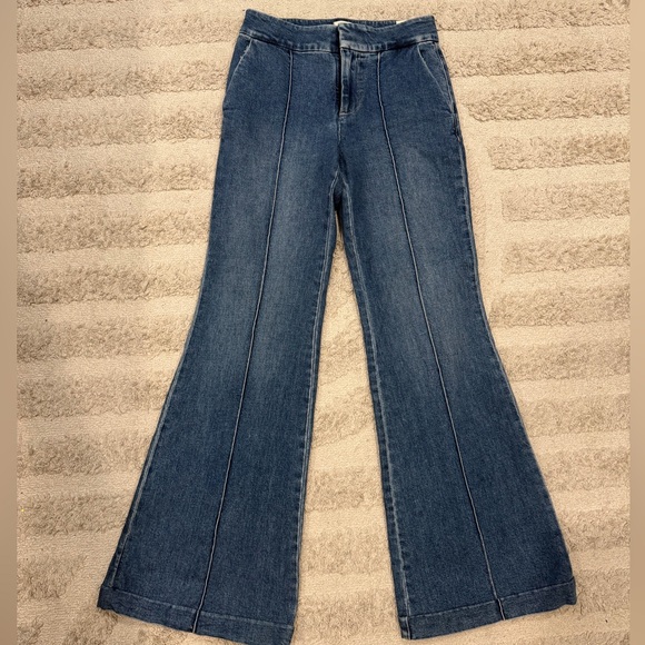 Alice + Olivia Dylan wide leg flare denim jeans 26 - Picture 10 of 16